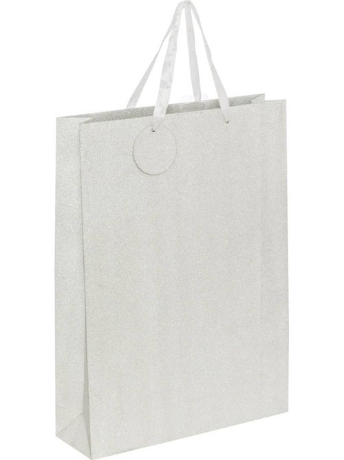 Sac cadeau paillettes grande taille argent - Kiabi
