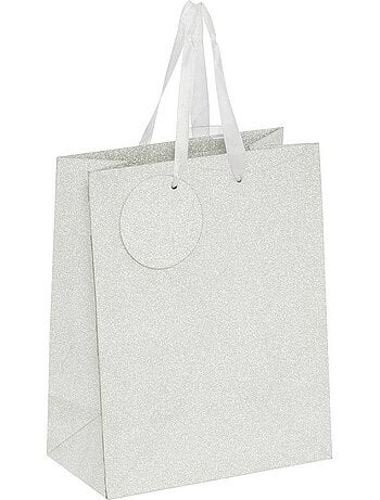 Sac cadeau paillettes petite taille rouge