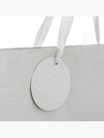 Sac cadeau paillettes petite taille rouge