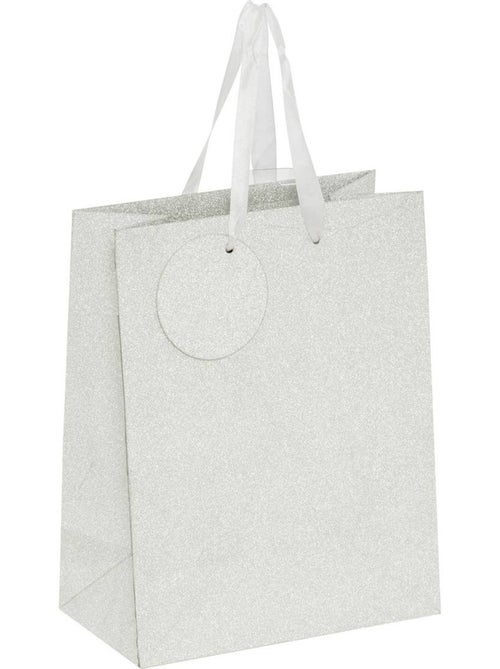 Sac cadeau paillettes petite taille argent - Kiabi