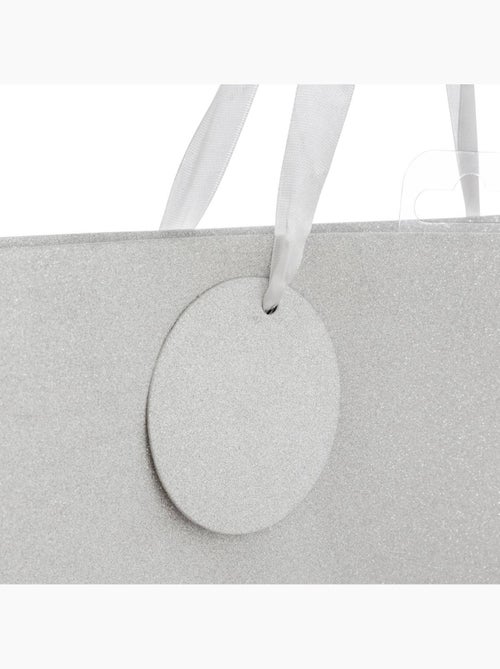 Sac cadeau paillettes petite taille argent - Kiabi
