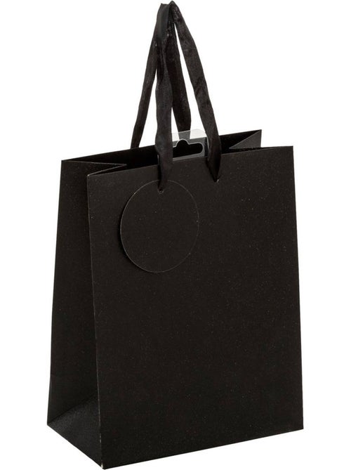 Sac cadeau paillettes petite taille noir - Kiabi