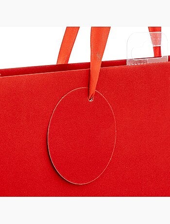 Sac cadeau paillettes petite taille rouge