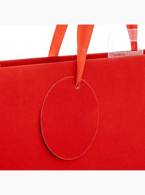 Sac cadeau paillettes petite taille rouge - Kiabi