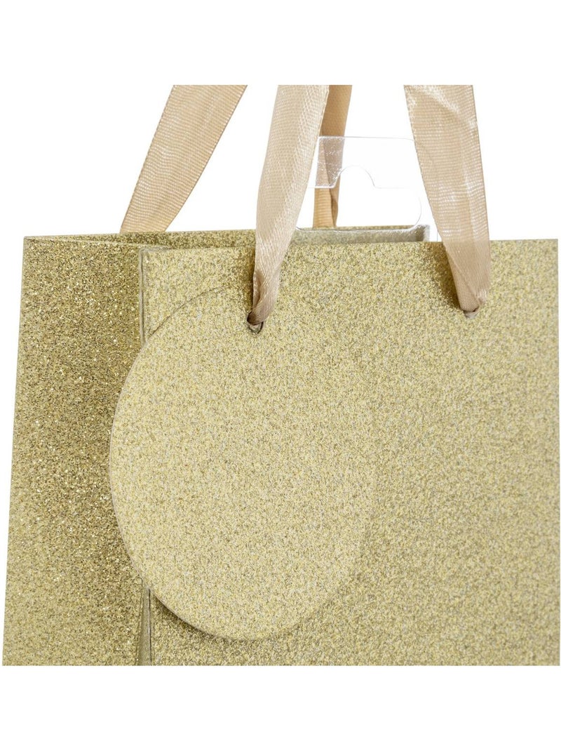 Sac cadeau paillettes taille bouteille doré Doré - Kiabi