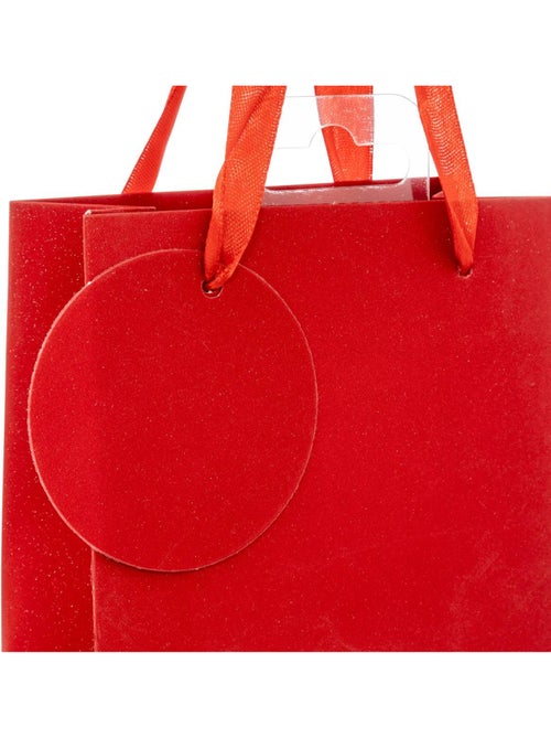 Sac cadeau paillettes taille mini rouge - Kiabi