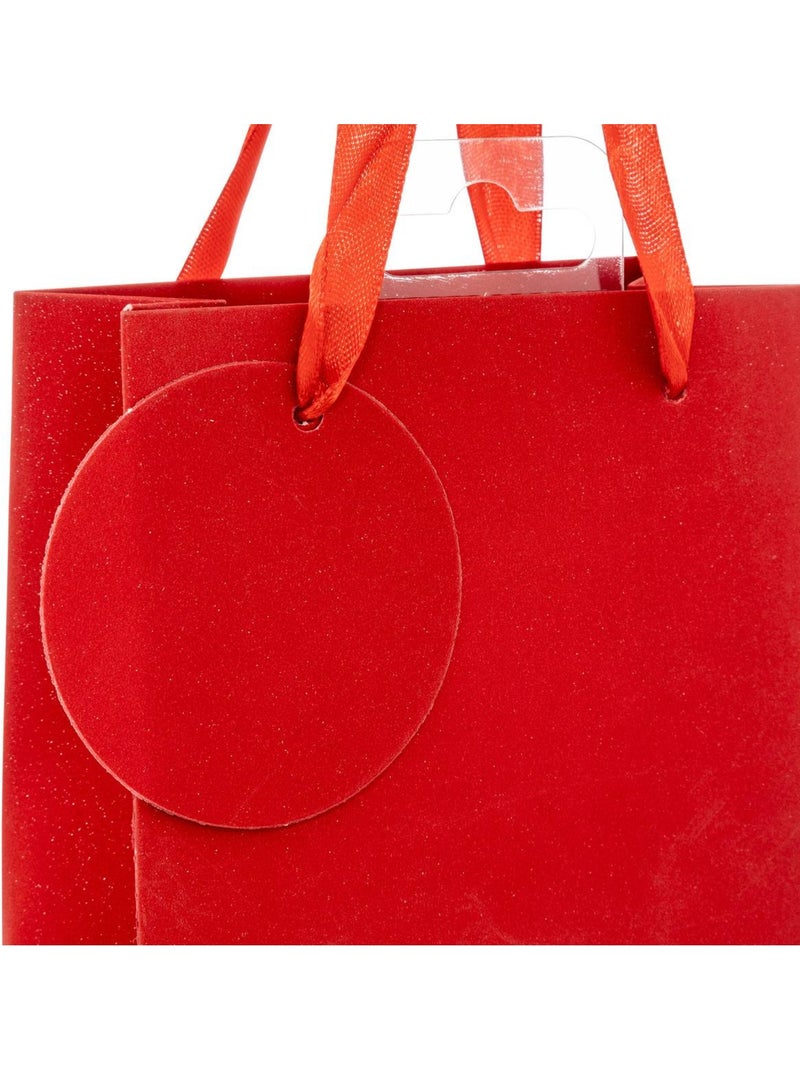 Sac cadeau paillettes taille mini rouge Rouge - Kiabi