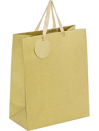 Sac cadeau paillettes taille moyenne rouge