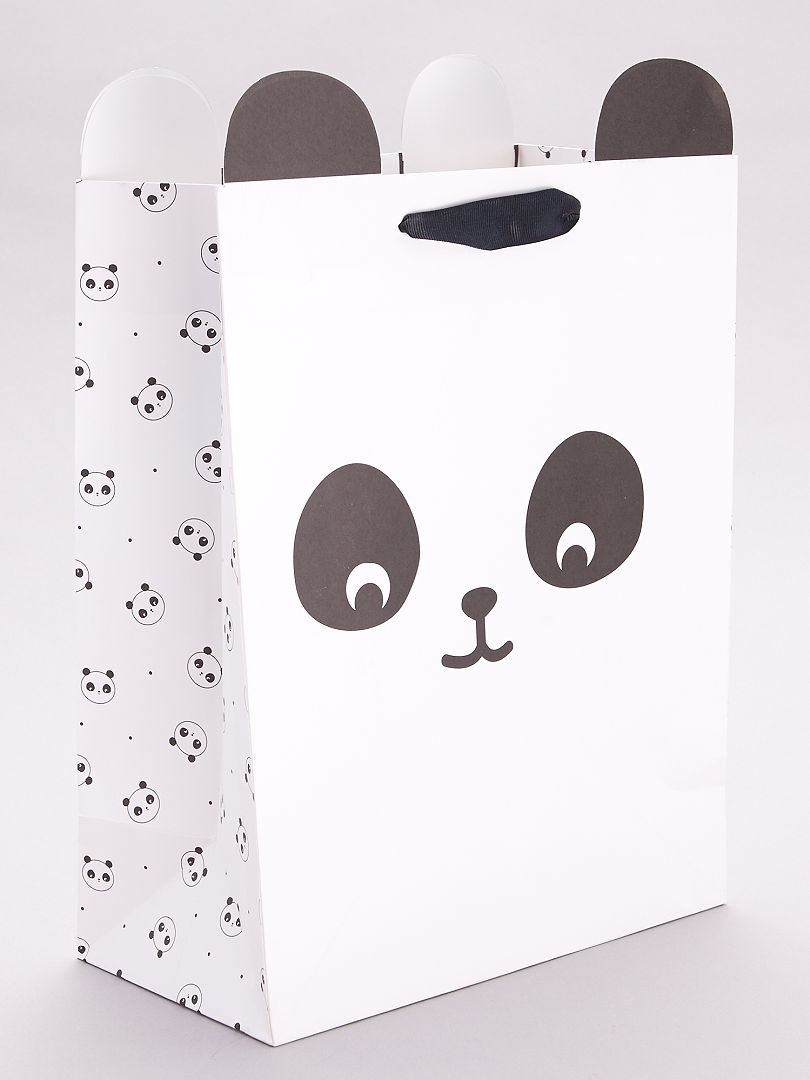 Sac cadeau 'Panda' - blanc/noir - Kiabi - 2.00€