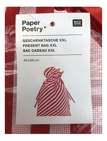SAC CADEAU XXL, rouge/blanc 46x69 cm