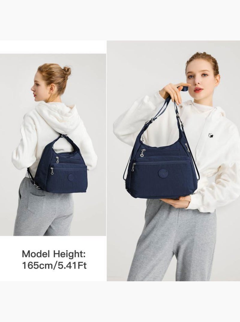 Sac convertible 3 en 1 31x13x24 cm antivol imperméable - kono Bleu - Kiabi