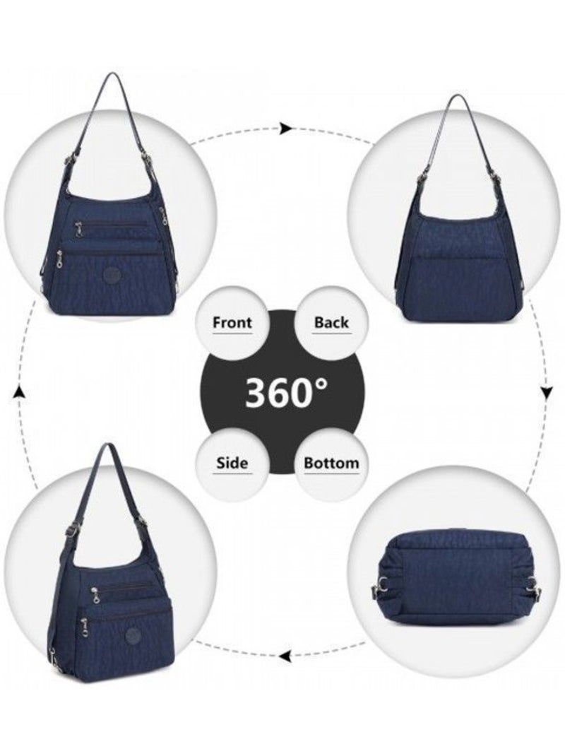 Sac convertible 3 en 1 31x13x24 cm antivol imperméable - kono Bleu - Kiabi