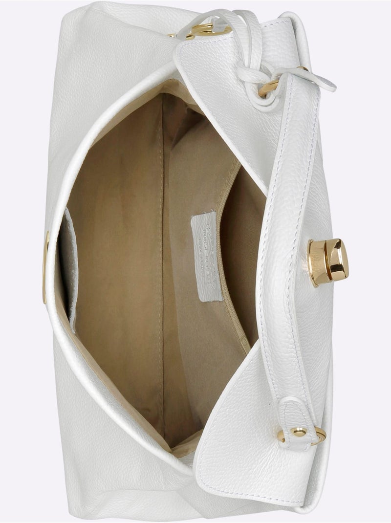 Sac Cuir Vachette - Taille Standard - helline Blanc - Kiabi