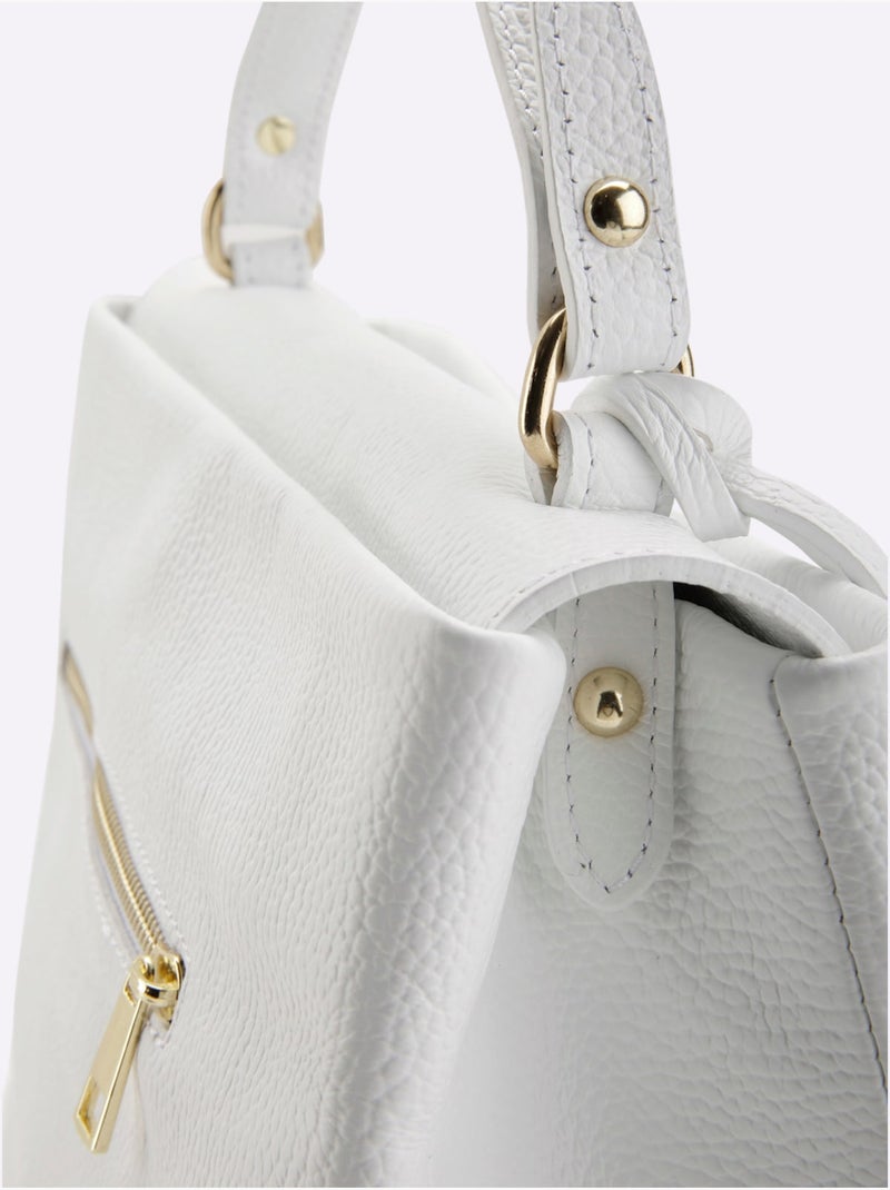 Sac Cuir Vachette - Taille Standard - helline Blanc - Kiabi