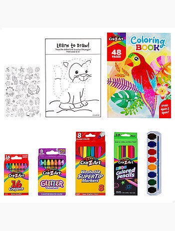 Sac d'art avec couleurs et activités cra-z-art