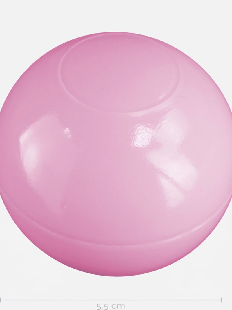 Sac de 100 balles de jeu ou de piscine - Monsieur Bébé Rose - Kiabi