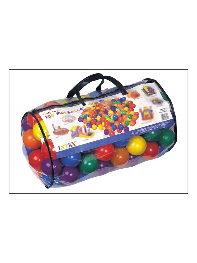 Sac de 100 balles fun 80 mm pour aires de jeux gonflables Multicolore - Kiabi