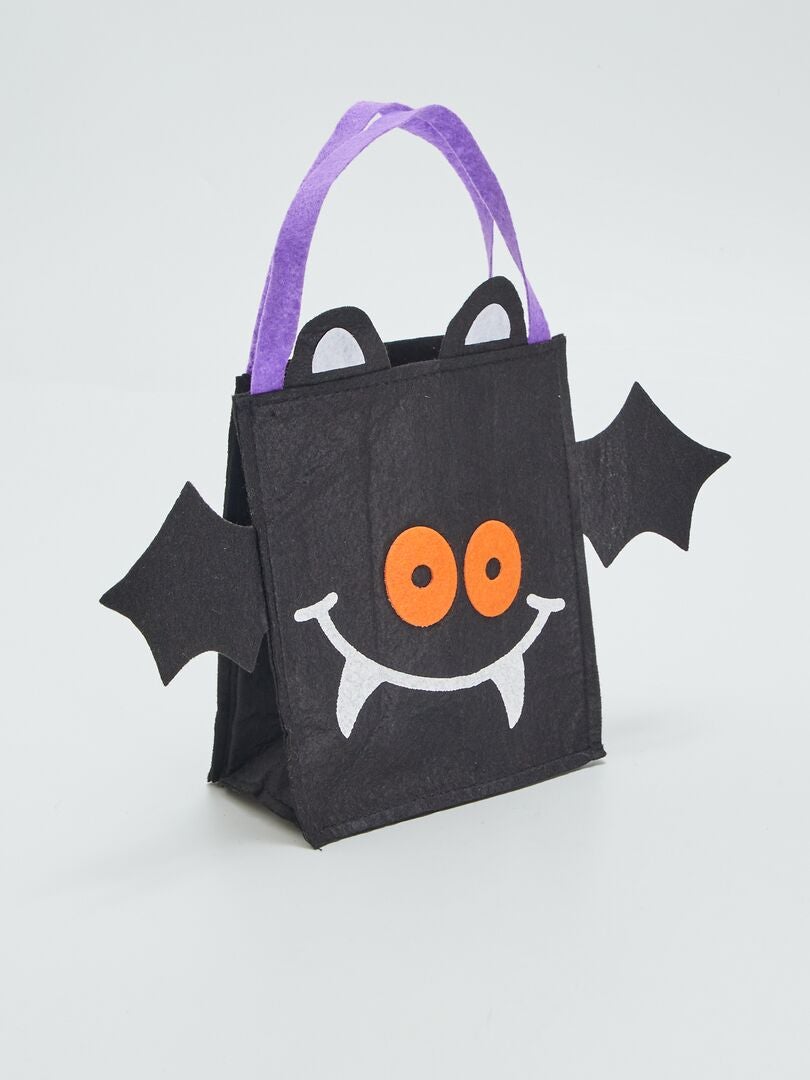 Sac de bonbons Halloween chauve-souris noir - Kiabi