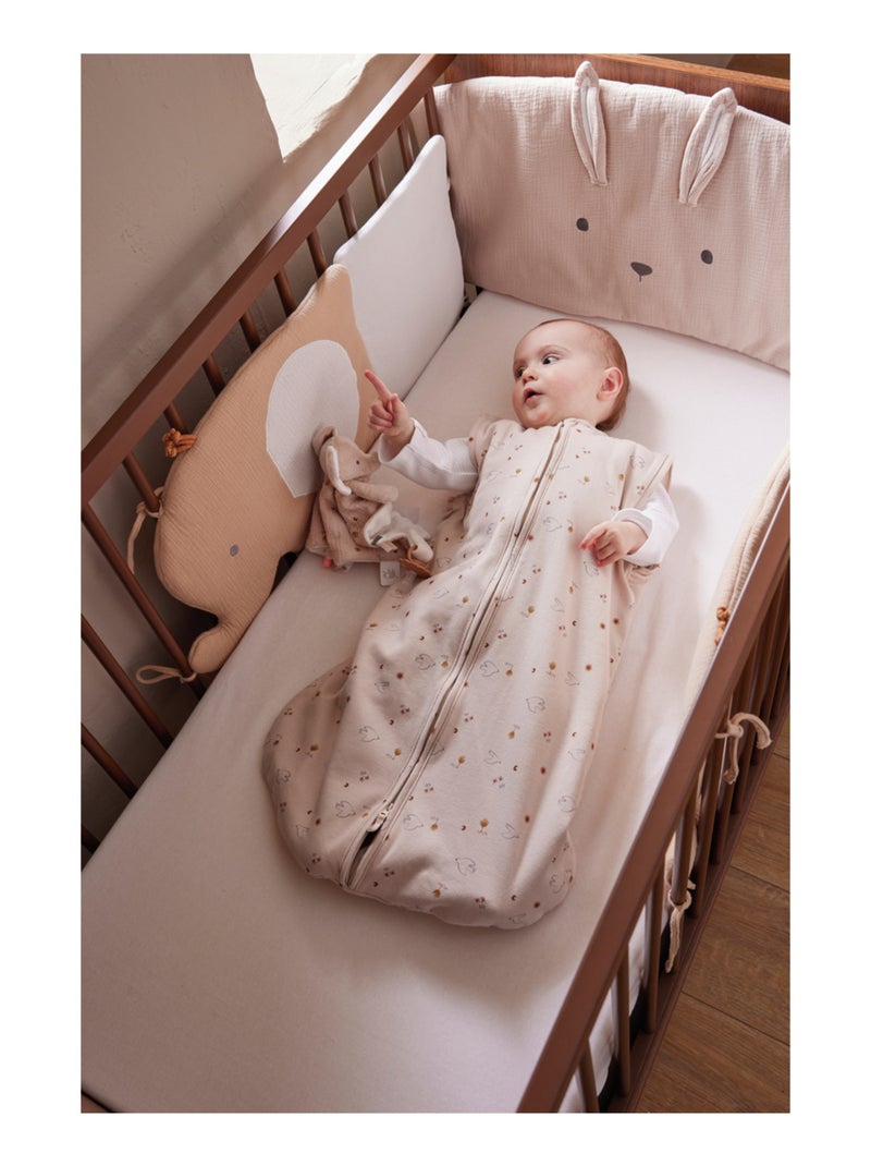 Sac de couchage 100cm, manches amovibles, jersey Noukie's Beige - Kiabi