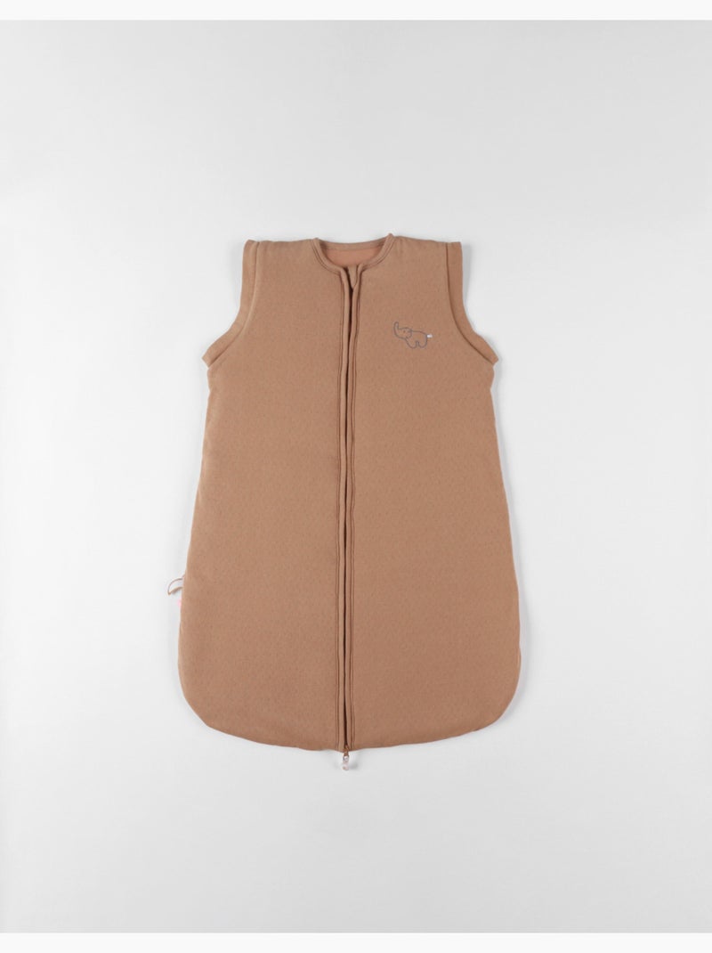 Sac de couchage 70cm manches amovibles, Jersey pointelle Noukie's Marron - Kiabi