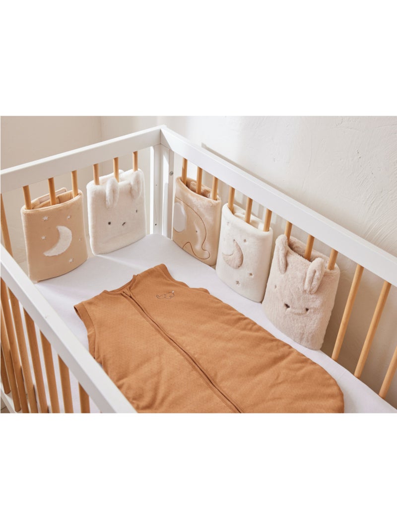 Sac de couchage 70cm manches amovibles, Jersey pointelle Noukie's Marron - Kiabi