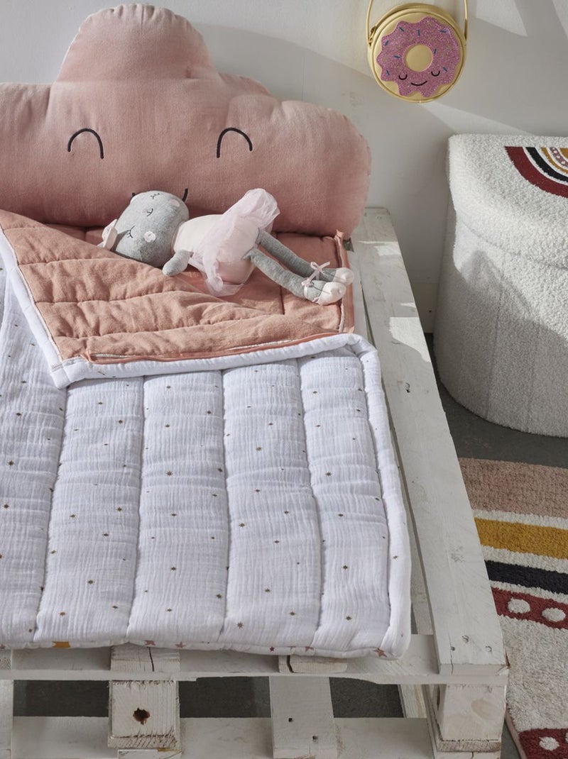 Sac de couchage en coton blanc/rose - Kiabi