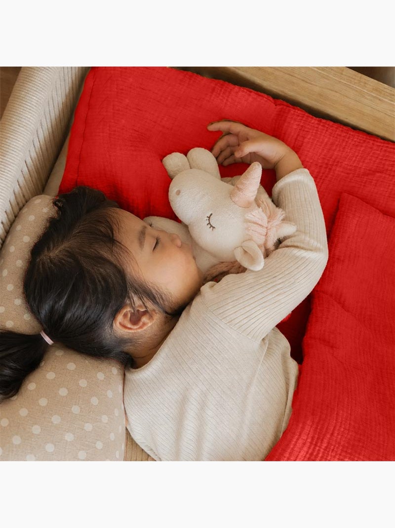 Sac de couchage enfant en coton bio fraise Rouge - Kiabi