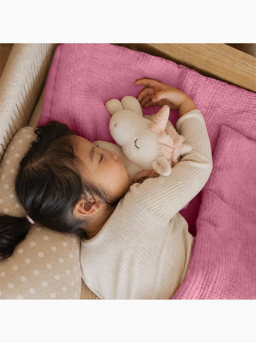 Sac de couchage enfant en coton bio rose - Kiabi
