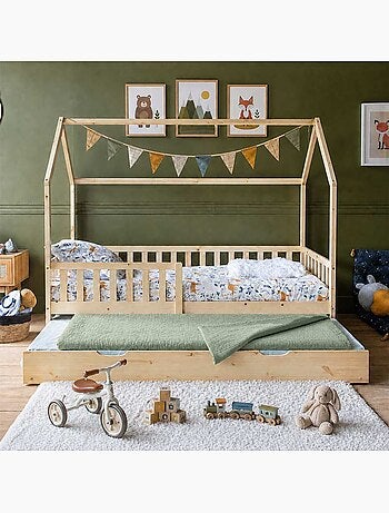 Sac de couchage enfant en coton bio honey
