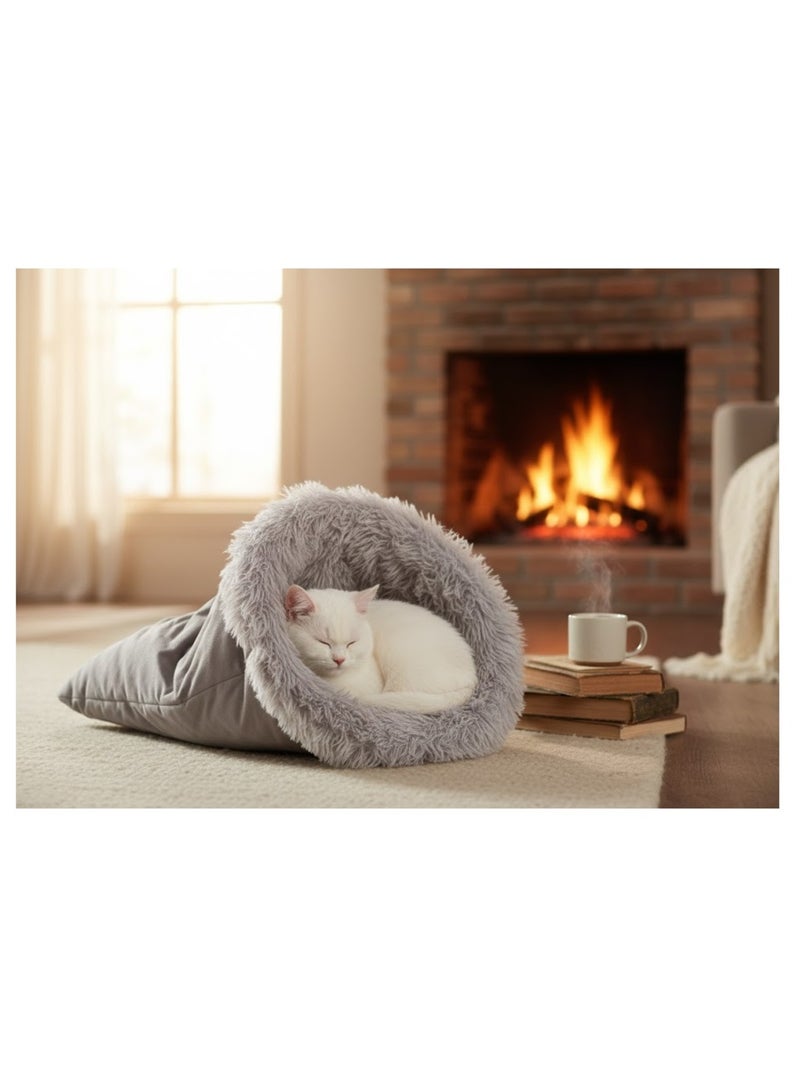 Sac de couchage tout doux pour chat Ayco Gris - Kiabi