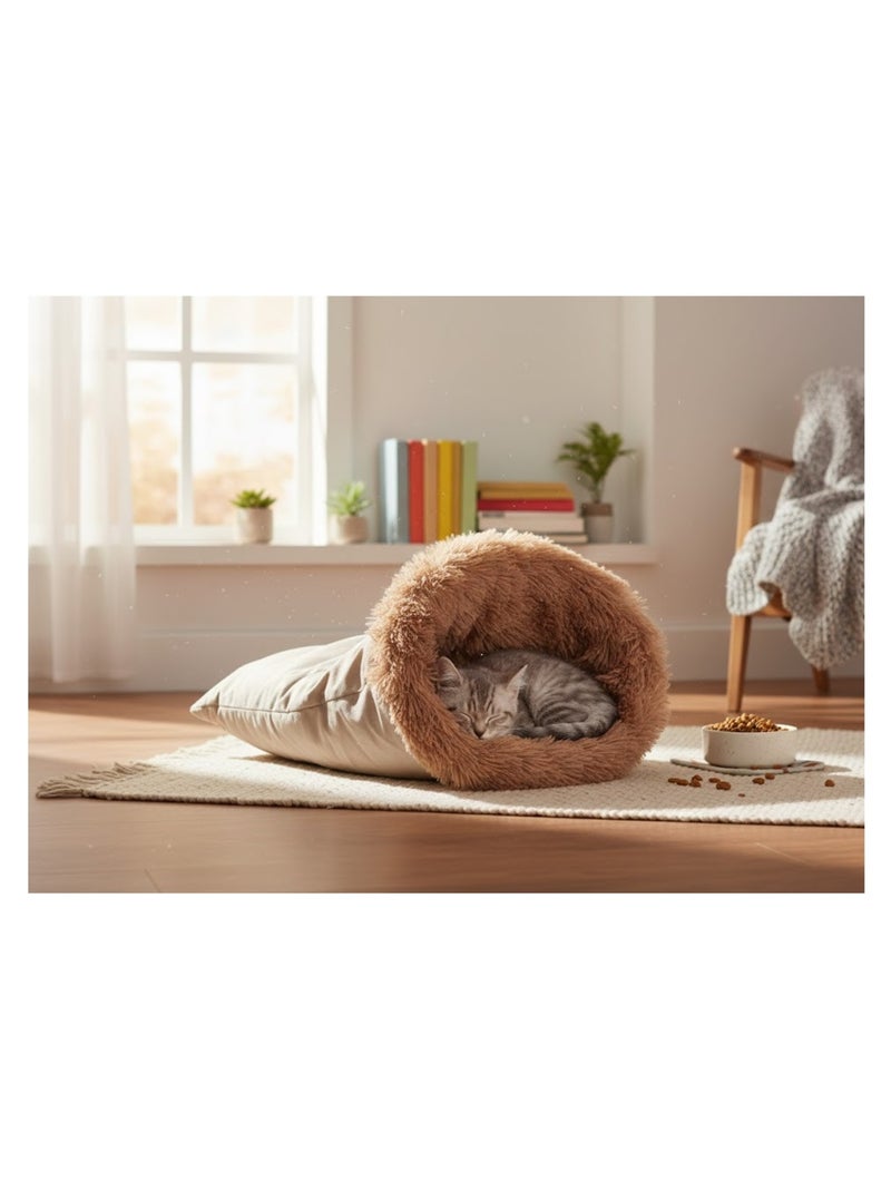 Sac de couchage tout doux pour chat Ayco Taupe - Kiabi