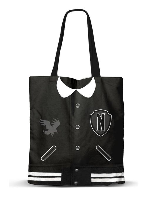 Sac de Courses Shopping - Mercredi Varsity - Noir - Taille Unique - Kiabi