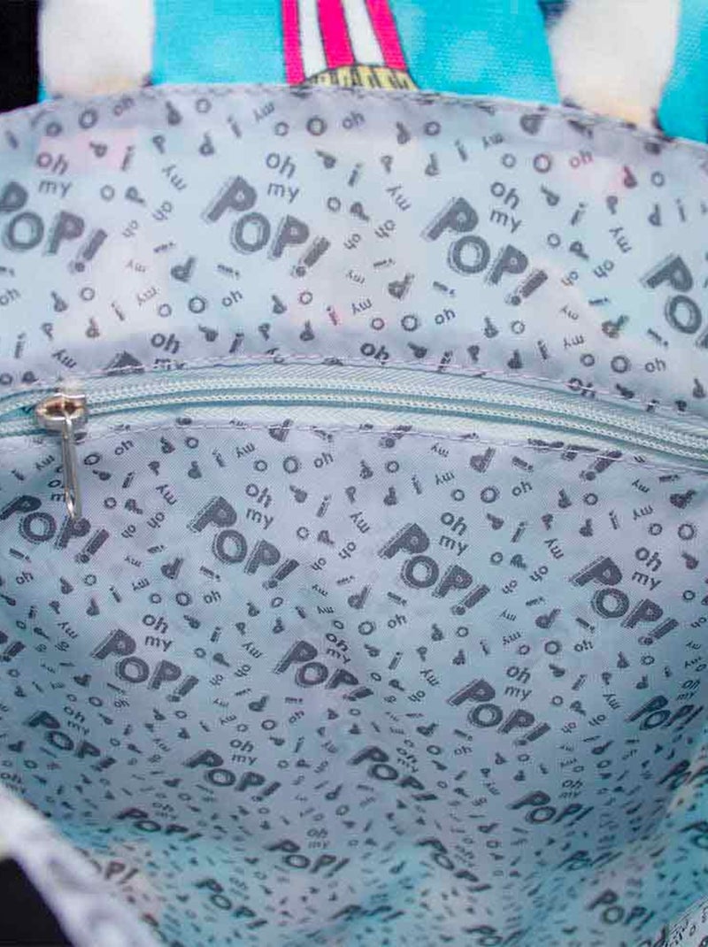 Sac de Courses Shopping - Oh My Pop! Angry Cat - Turquoise - Taille Unique Bleu turquoise - Kiabi