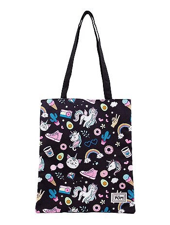 Sac de Courses Shopping - Oh My Pop! Illusion - Noir - Taille Unique