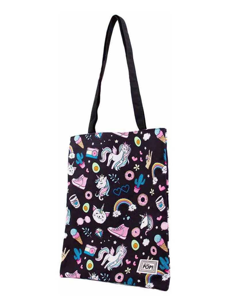 Sac de Courses Shopping - Oh My Pop! Illusion - Noir - Taille Unique Noir - Kiabi