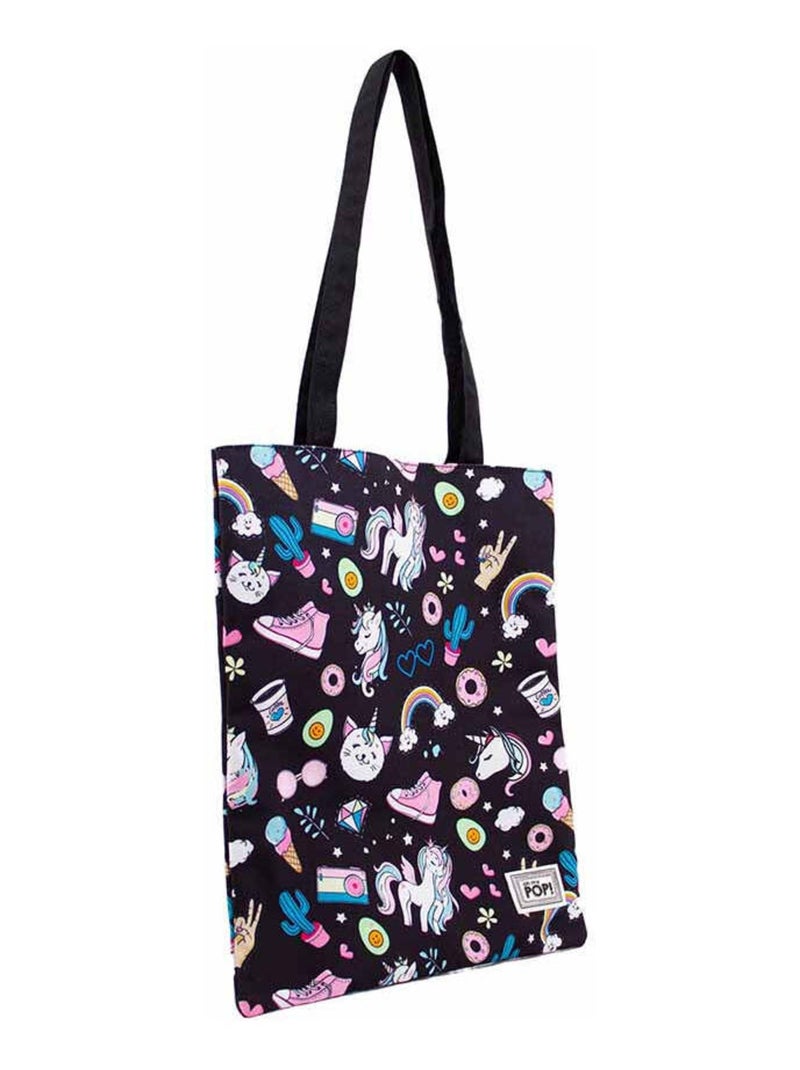 Sac de Courses Shopping - Oh My Pop! Illusion - Noir - Taille Unique Noir - Kiabi