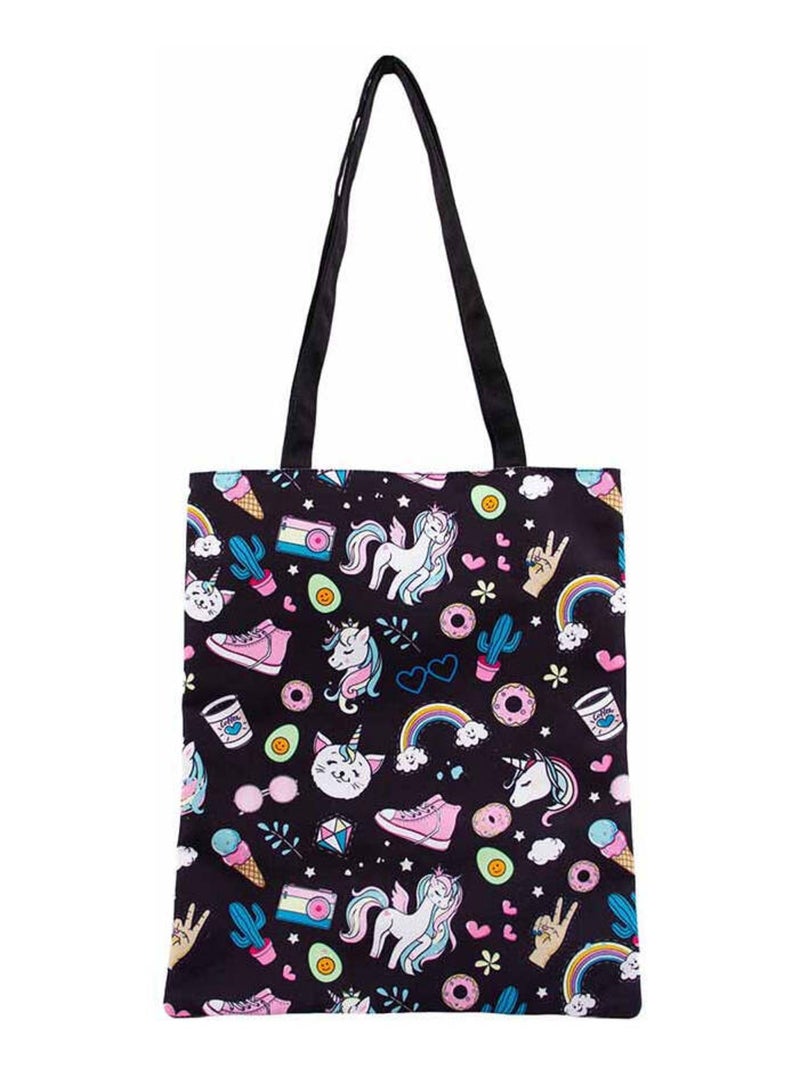 Sac de Courses Shopping - Oh My Pop! Illusion - Noir - Taille Unique Noir - Kiabi