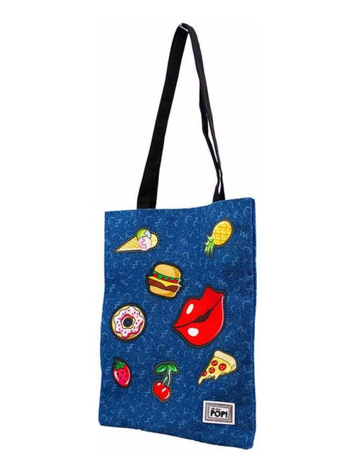 Sac de Courses Shopping - Oh My Pop! Patches - Bleu Foncé - Taille Unique - Kiabi Sac de Courses Shopping - Oh My Pop! Patches - Bleu Foncé - Taille Unique - Kiabi