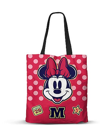 Sac de Courses Shopping FAN - Disney Minnie Mouse Class - Rose - Taille Unique