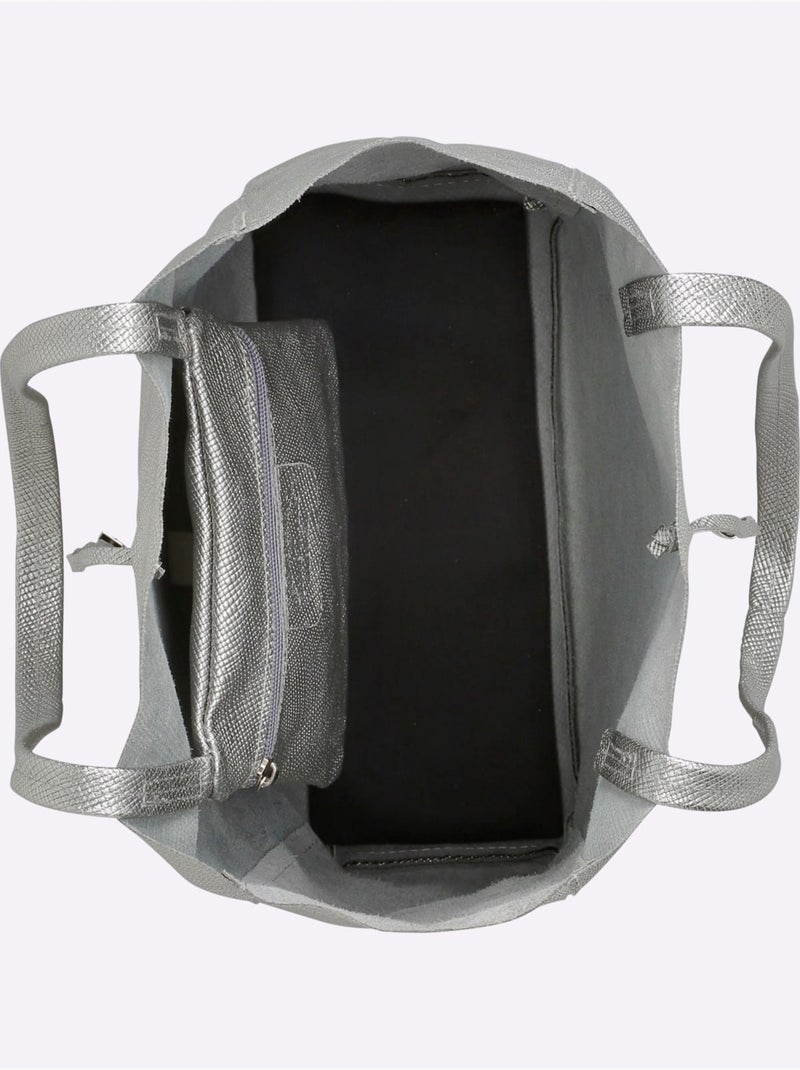 Sac De Fabrication Italienne - Taille Standard - Helline Argent - Kiabi