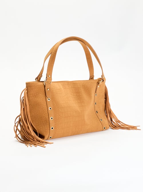 Sac de forme hobo avec franges - Kiabi Sac de forme hobo avec franges - Kiabi