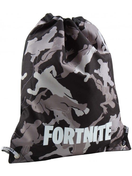 Sac de natation enfant Fortnite – tissu camouflage noir gris – 42 cm FORTNITE - Kiabi