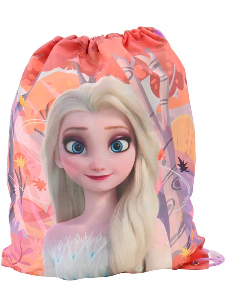 Sac de piscine à cordon 'La Reine des Neiges' 42 cm Anna & Elsa – Reine des neiges Multicolore - Kiabi