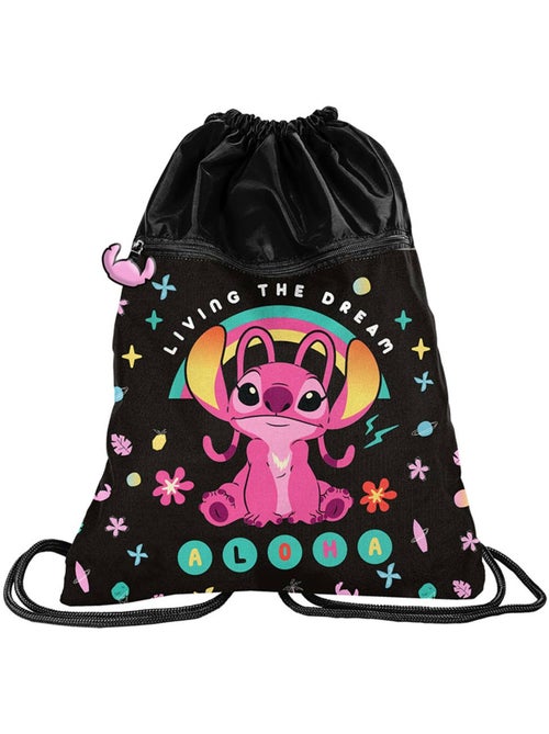 Sac de piscine à cordon 'Stitch' 45 cm – rose 2 poches Lilo & Stitch - Kiabi Sac de piscine à cordon 'Stitch' 45 cm – rose 2 poches Lilo & Stitch - Kiabi