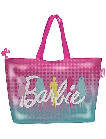 Sac de plage - Barbie Rose - Rose - 48x32 cm - Fermeture éclair