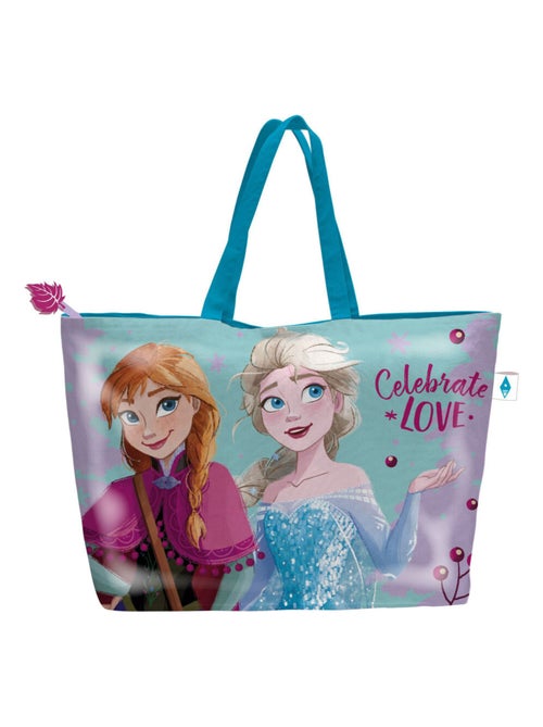 Sac De Plage - Elsa et Anna La Reine Des Neiges avec fermeture éclair - Kiabi
