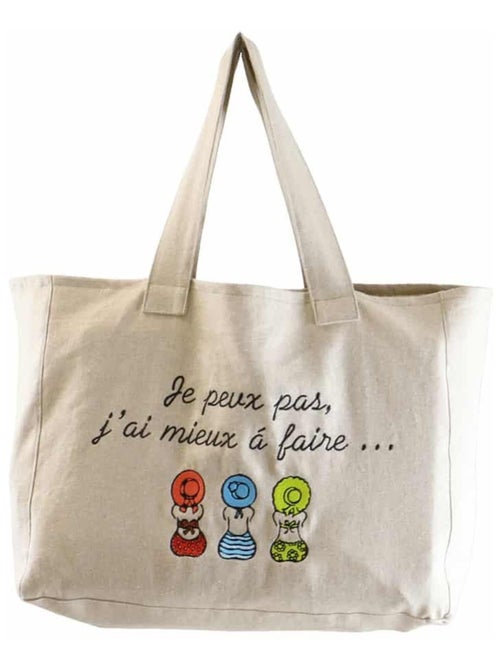 Sac de plage 100% lin naturel PLAYA - Kiabi