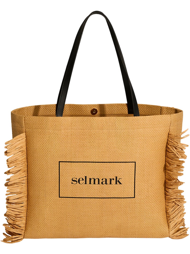 Sac de plage à franges Complementos Beige - Kiabi