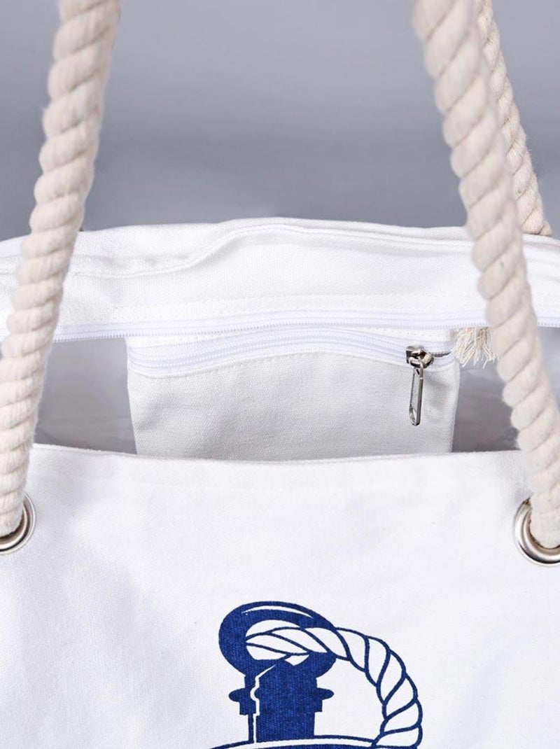 Sac de plage Ancre Blanc - Kiabi