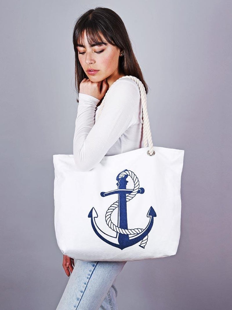 Sac de plage Ancre Blanc - Kiabi